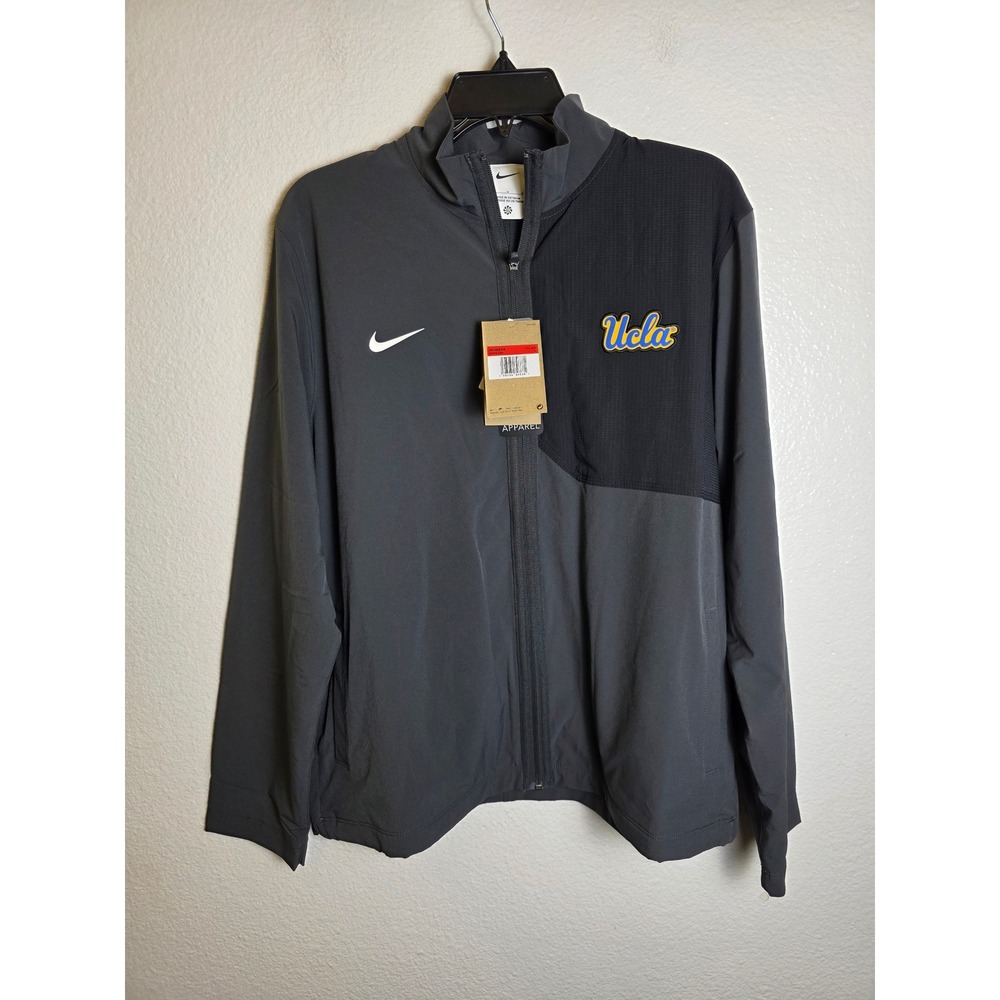 Nike UCLA Bruins Women Full Zip Jacket Gray On Field Apparel L II0304-060